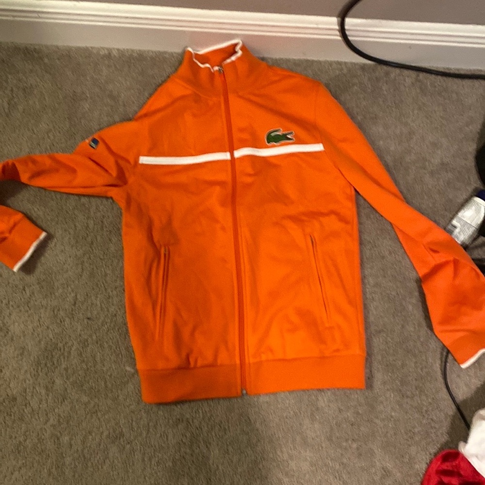 Lacoste orange jacket